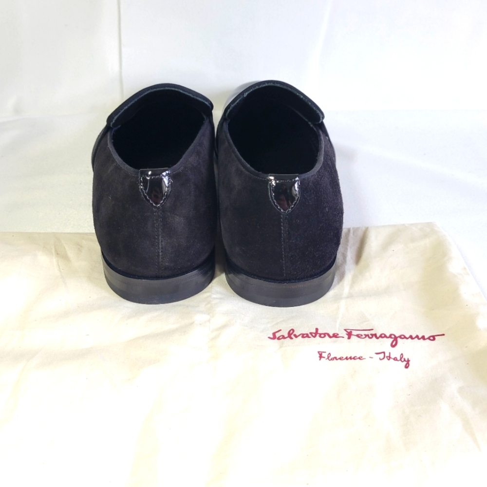 NWT $730 Ferragamo Bryden Leather Moccasins - Picture 9 of 14